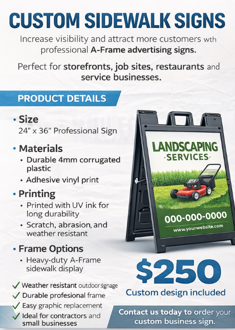 Custom Sidewalk Signs